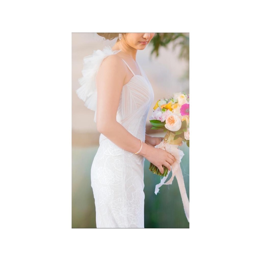 Vera Wang Bridal Olympia 110515 Silk Tulle & Chantilly Lace Gown - Picture 11 of 12